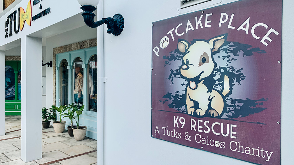 The entrance to Potcake Place K9 Rescue.
